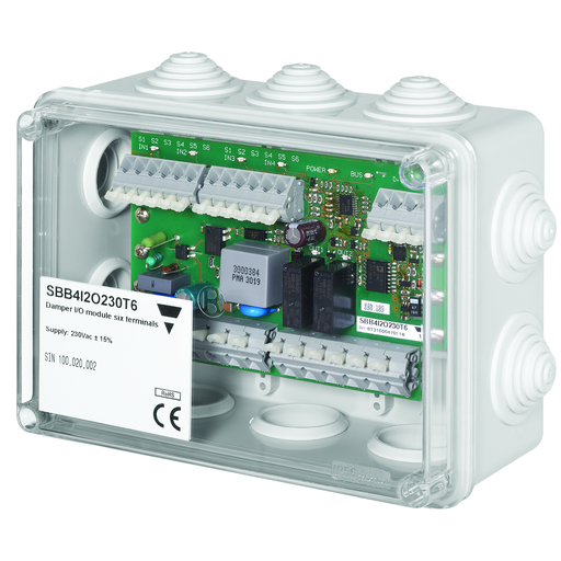 SMARTDUPLINE FIRE DAMPER I/O MODULE 4 CONTACT INPUTS, 2 RELAY